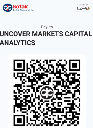 UPI QR code: pay Uncover Markets Capital Analytics, um.ra@kotak